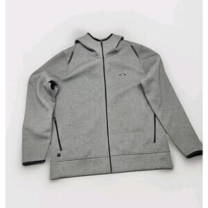 Oakley Tech Knit FZ Full Zip Hoodie Sweatshirt Gray XL Fit Casual Athleisure